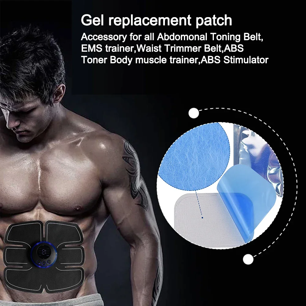 USB wiederaufladbarer Bauchmuskeltrainer, kabelloses Körpermassagegerät, elektronisches Training, Übung, Gewichtsverlust, Fitnessgeräte – Detail 4