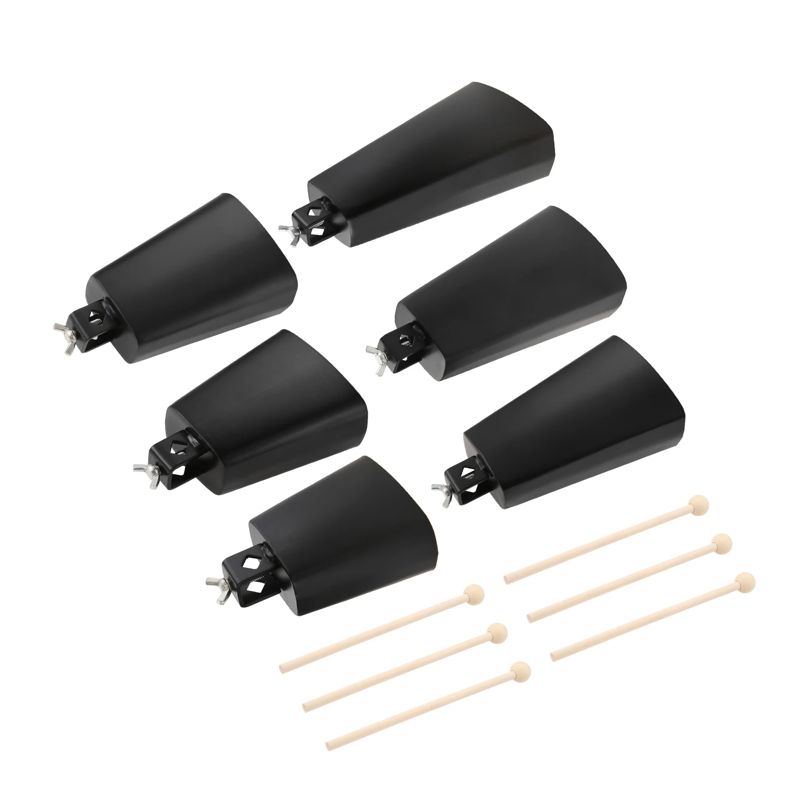 1PC 4/5/6/7/8/9 Inch Cowbell Noise Makers Steel Jazz Cowbell Cattle Bell Drum with Drumsticks Percussion Instrument Accessories