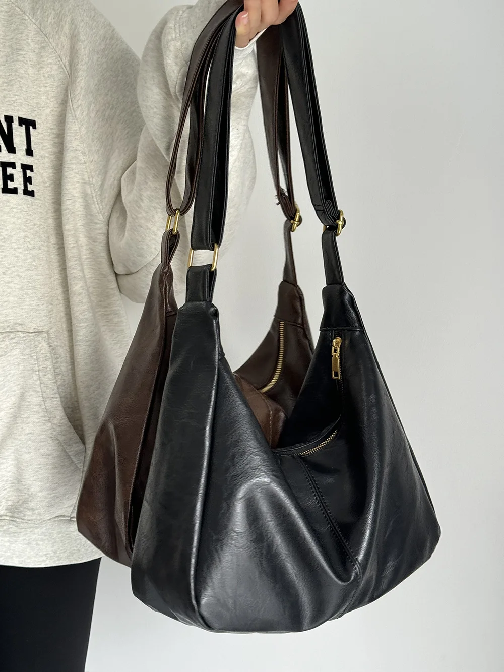 CGCBAG styl Preppy na co dzień torba Crossbody dla kobiet o pojemności Lage Tote Bag proste torebki kobieca torba na ramię