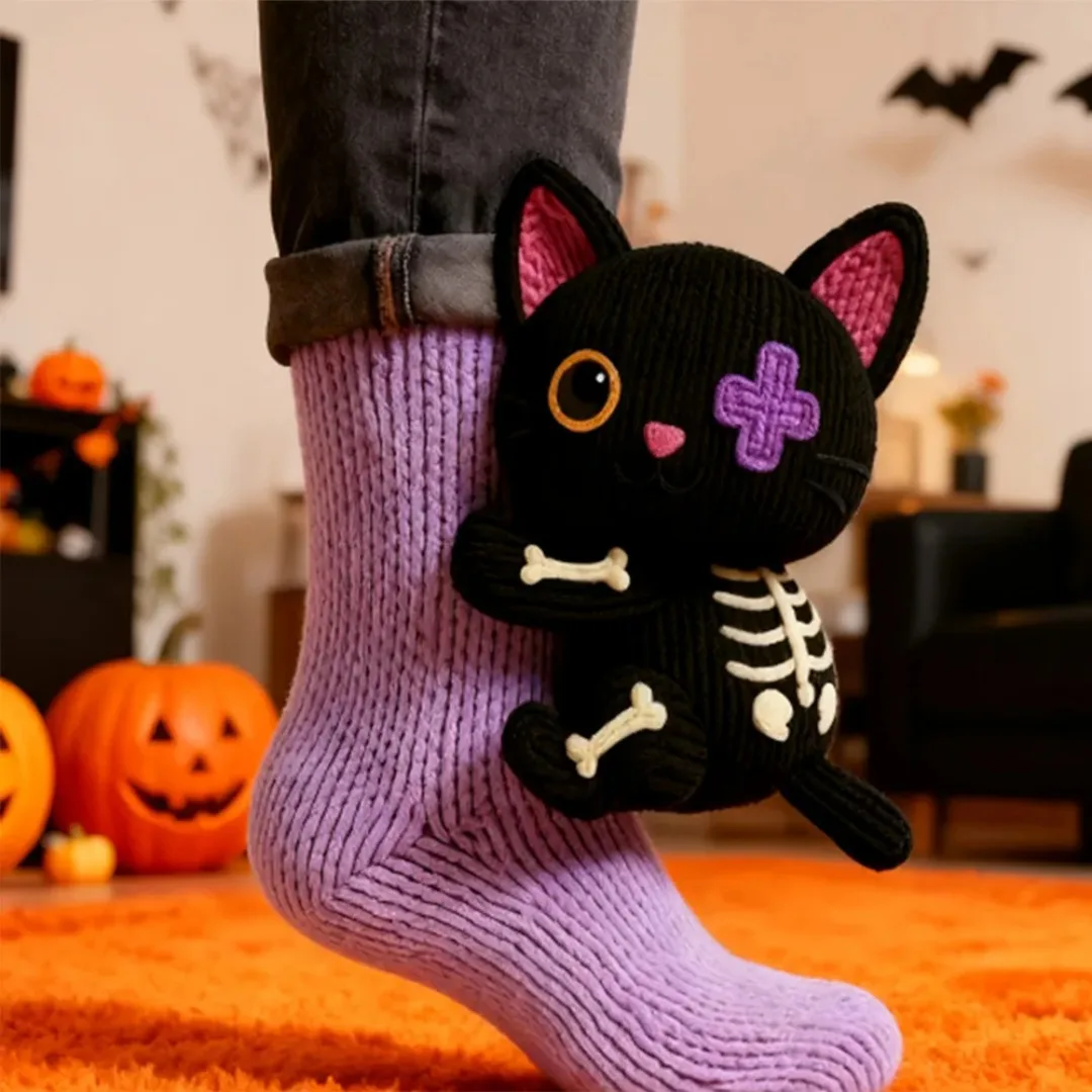 Calzini animali lavorati a maglia 3D Calzini Kawaii in peluche caldi e pelosi accoglienti per donne Adolescenti Bambini Vacanze invernali Regalo di Natale