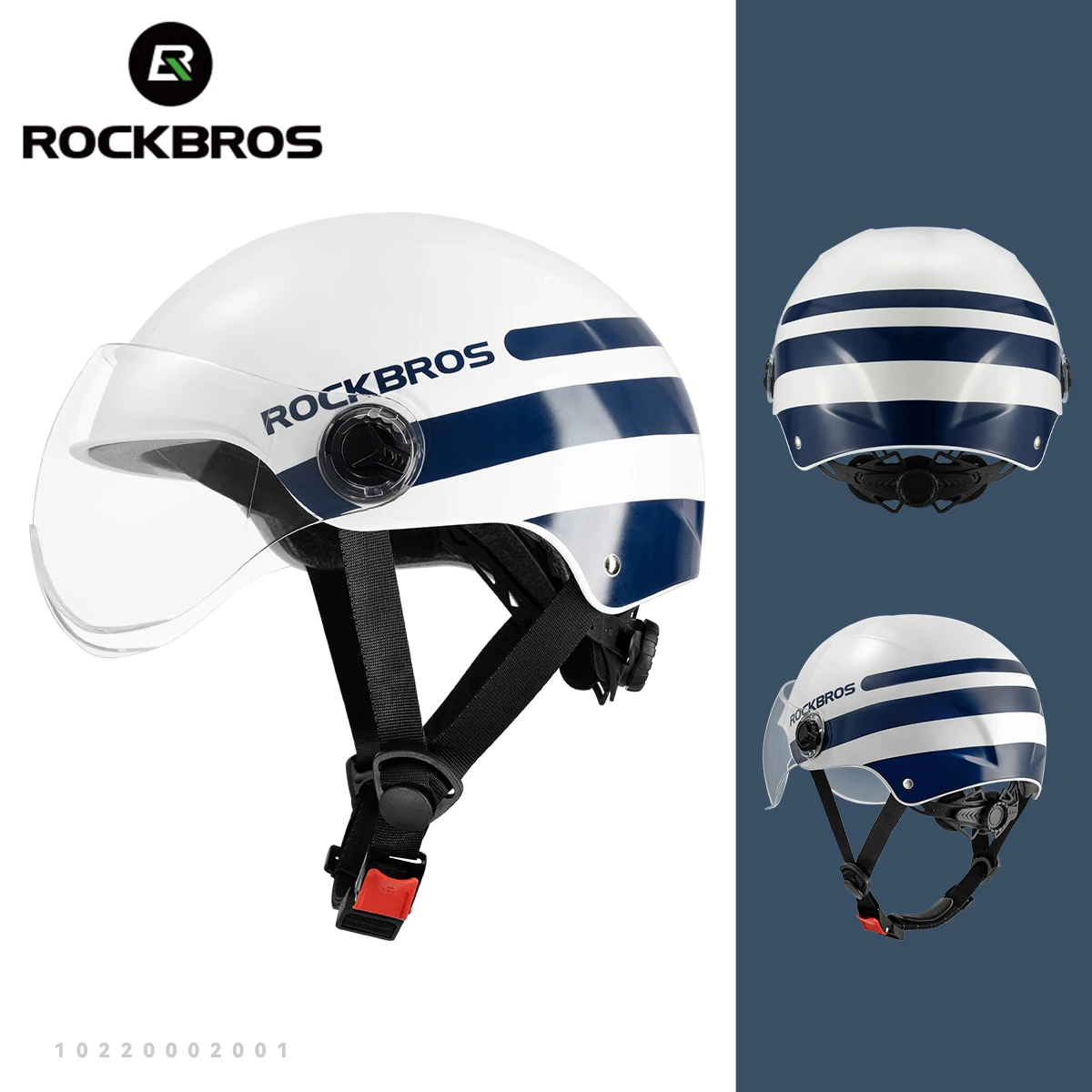 

ROCKBROS Scooter Helmet Integrally-Molded Electric Bicycle Helmet Sports Motor Riding Bike Helmet Ultralight Cycling Safe Hat