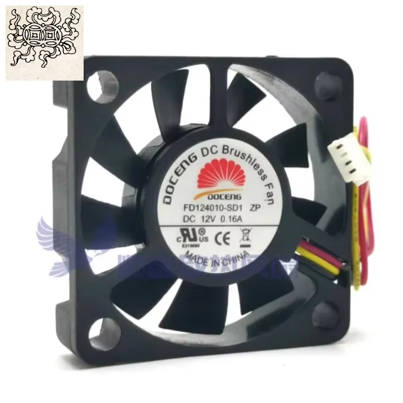 

Ltsf For DOCENG FD124010-SD1 DC 12V 0.16A 40x40x10mm 3-Wire Server Cooling Fan