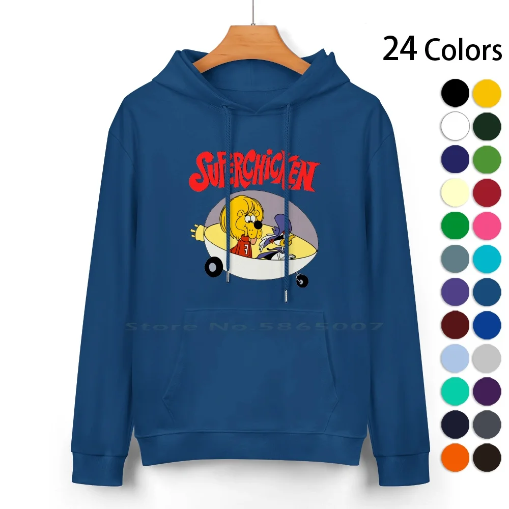 Super Chicken Shirt , Sticker , Hoodie , Mask Pure Cotton Hoodie Sweater 24 Colors Superchicken Cartoon Logo Cover Magazine