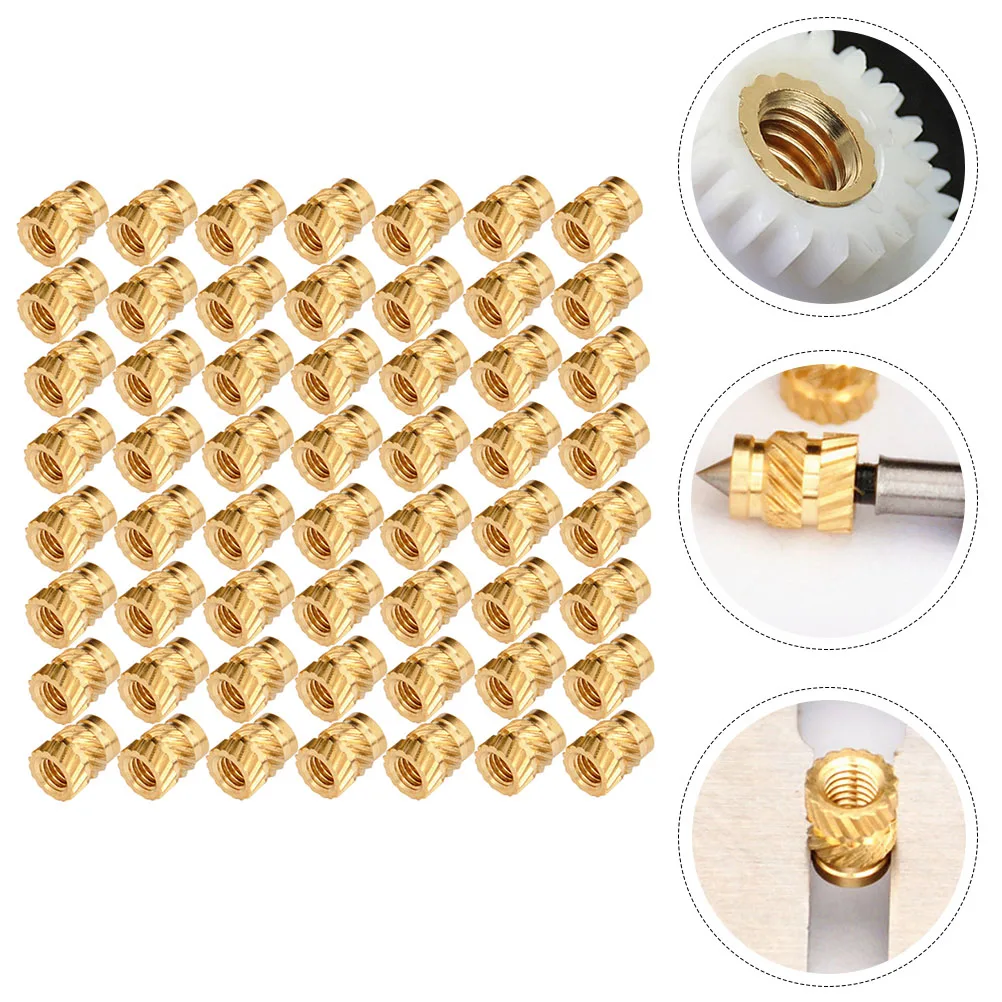 

100pcs Copper Heat Set Inserts High Quality Threaded Nuts For 3D Printing Heat Resistant Embedment Screws Knurled Nut