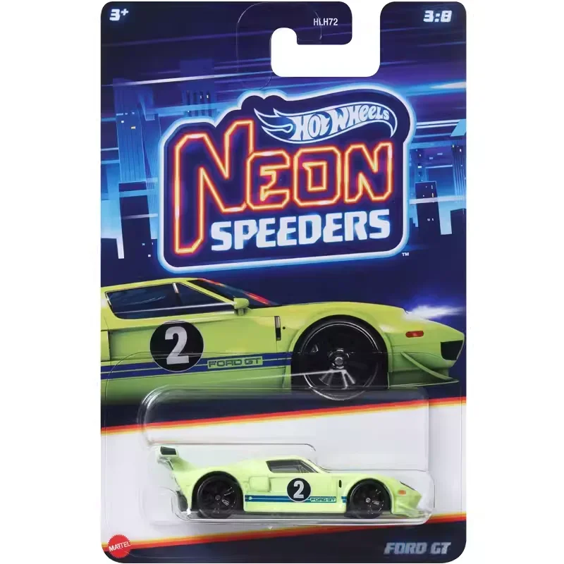 Origina Hot Wheels Car Neon Speeders Toys for Boys 1/64 Diecast Porsche 911 GT3 McLaren GTR Ford BMW Mercedes Benz Dodge Gift