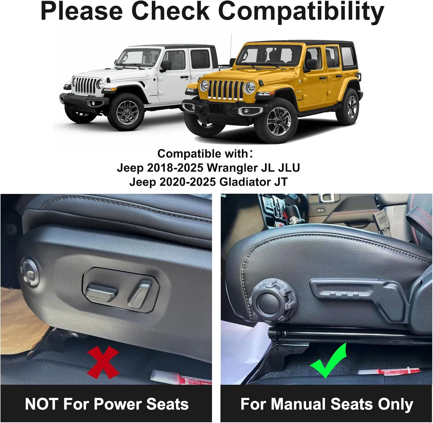Organizador de almacenamiento frontal debajo del asiento para Jeep Wrangler JL JLU 2018-2025 y Gladiator JT 2020-2025, caja de almacenamiento oculta inferior, bandeja para coche