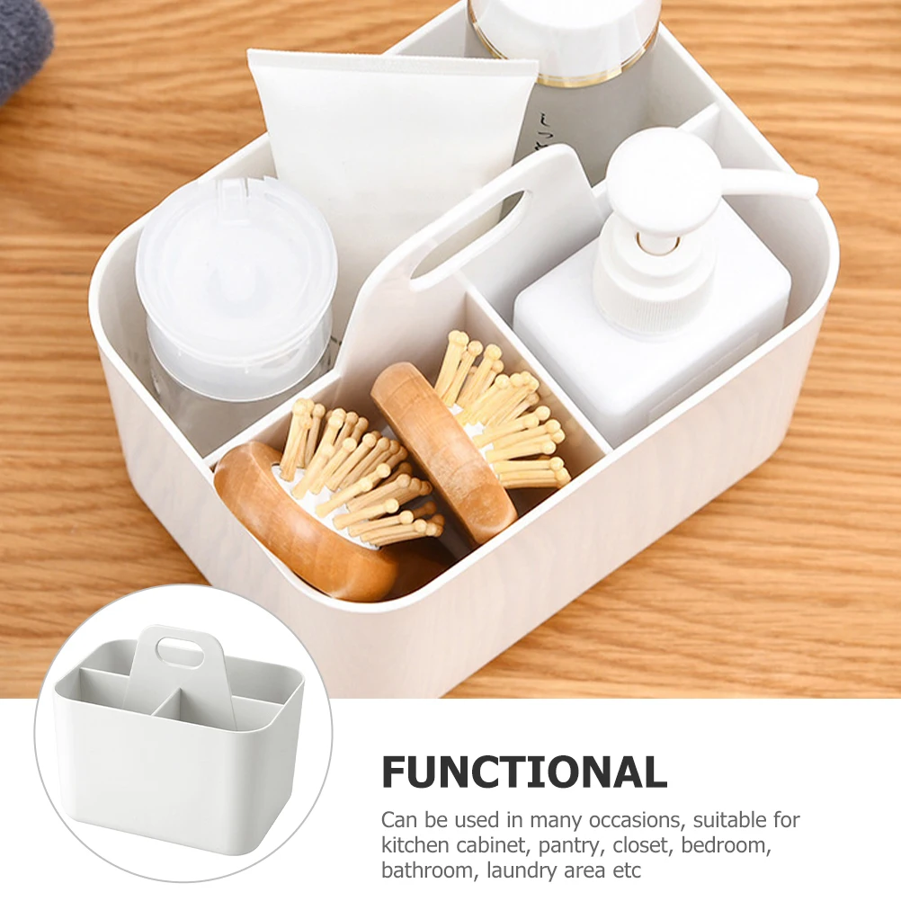 

Bathroom Storage Basket Portable Organizer Handheld Large Capacity Plastic Storage Container for Home Kitchen Bathroom Supplies