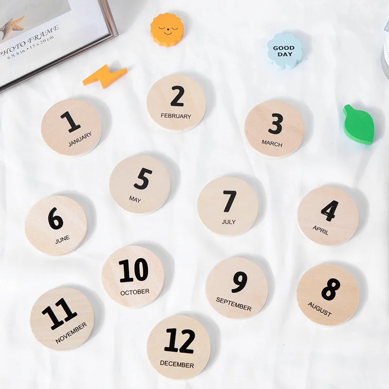 Giocattoli educativi Calendario per l'educazione precoce dei bambini Orologio Tempo cognitivo Anno Mese Meteo Puzzle Toy