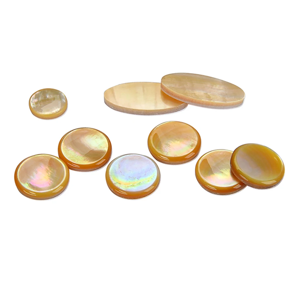 

9 Pcs/set Buttons Saxophone Shell Key Inlays Trumpet Push Alto Accessories Yellow Soprano