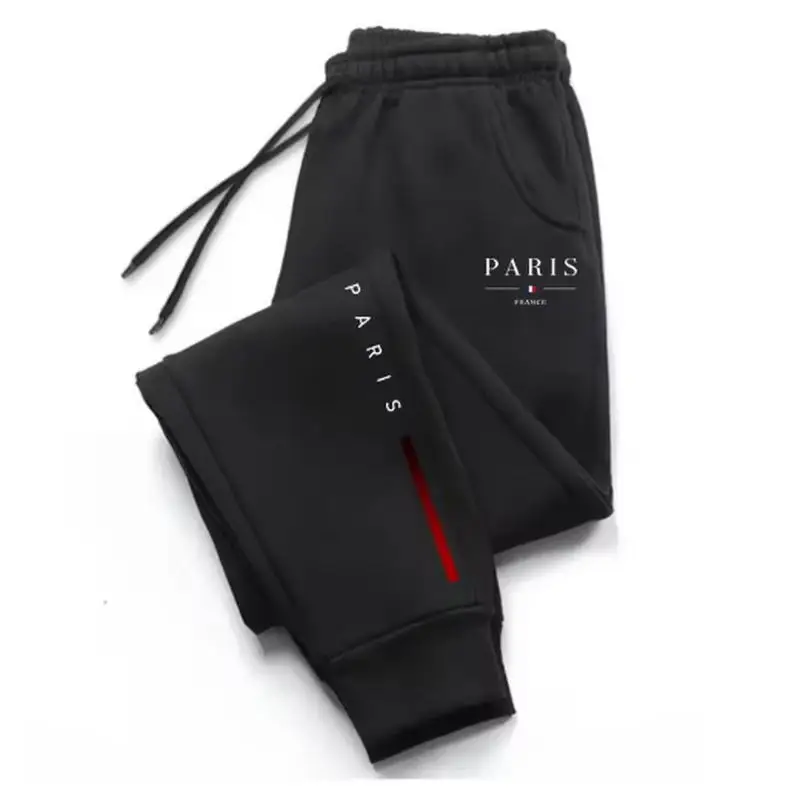 2026 Popular Men's Paris Printed Jogger Pants 4 Colors High Quality Male Four Season Daily Casual Sport Fashion Sweatpants S-3XL
