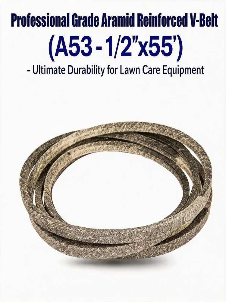 

TCU20002 Lawn Mower V-Belt A53 1/2"x55" Aramid Cord Reinforced Dry Cloth Style
