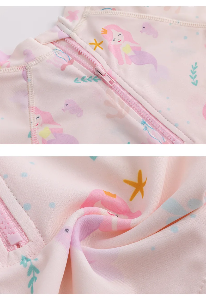 Girls Two Pieces Swimwear Sets New Summer Long Sleeve Printed Tops Elastic Shorts Children Cute Swimsuit Outfits S02e1cd92ed734a5fb905c0dbe83d829d2