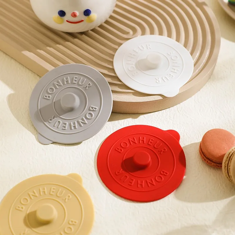 Silicon Dust Proof Lids Cup Lid Reusable Cute Sealing Suction Cup Mugs Cover Dustproof Leakproof Tea Coffee Lid Cup Accessories