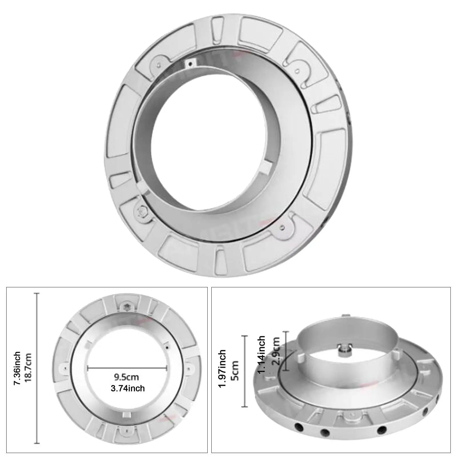 Metal Speed Ring Adapter Portable for Studio Flash Softbox Easily Install