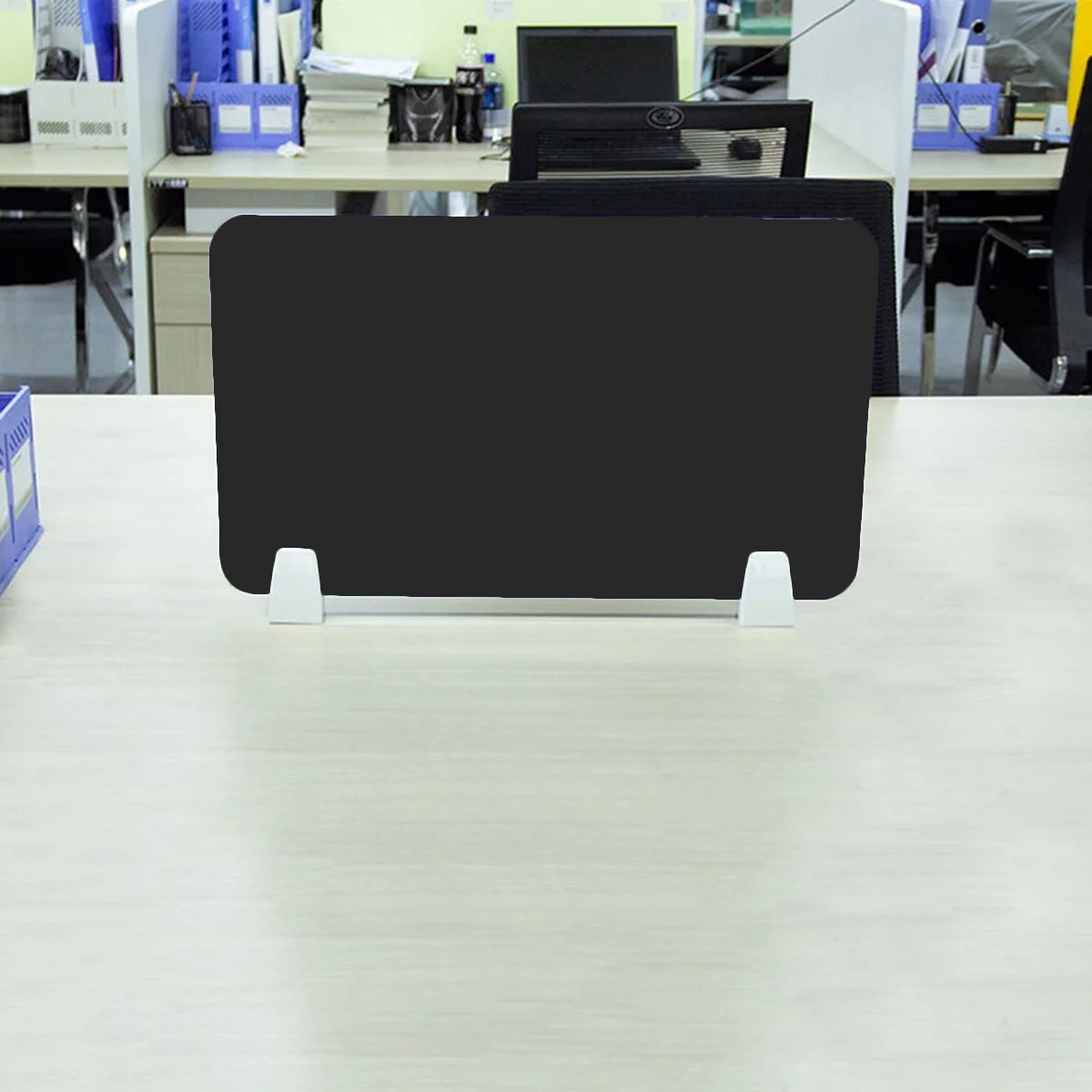 1 قطعة تقسيم سطح المكتب الاكريليك الأسود مكتب مقسم شاشة مكتب يربك لمحطة العمل المدرسية الخصوصية منظم مساحة العمل