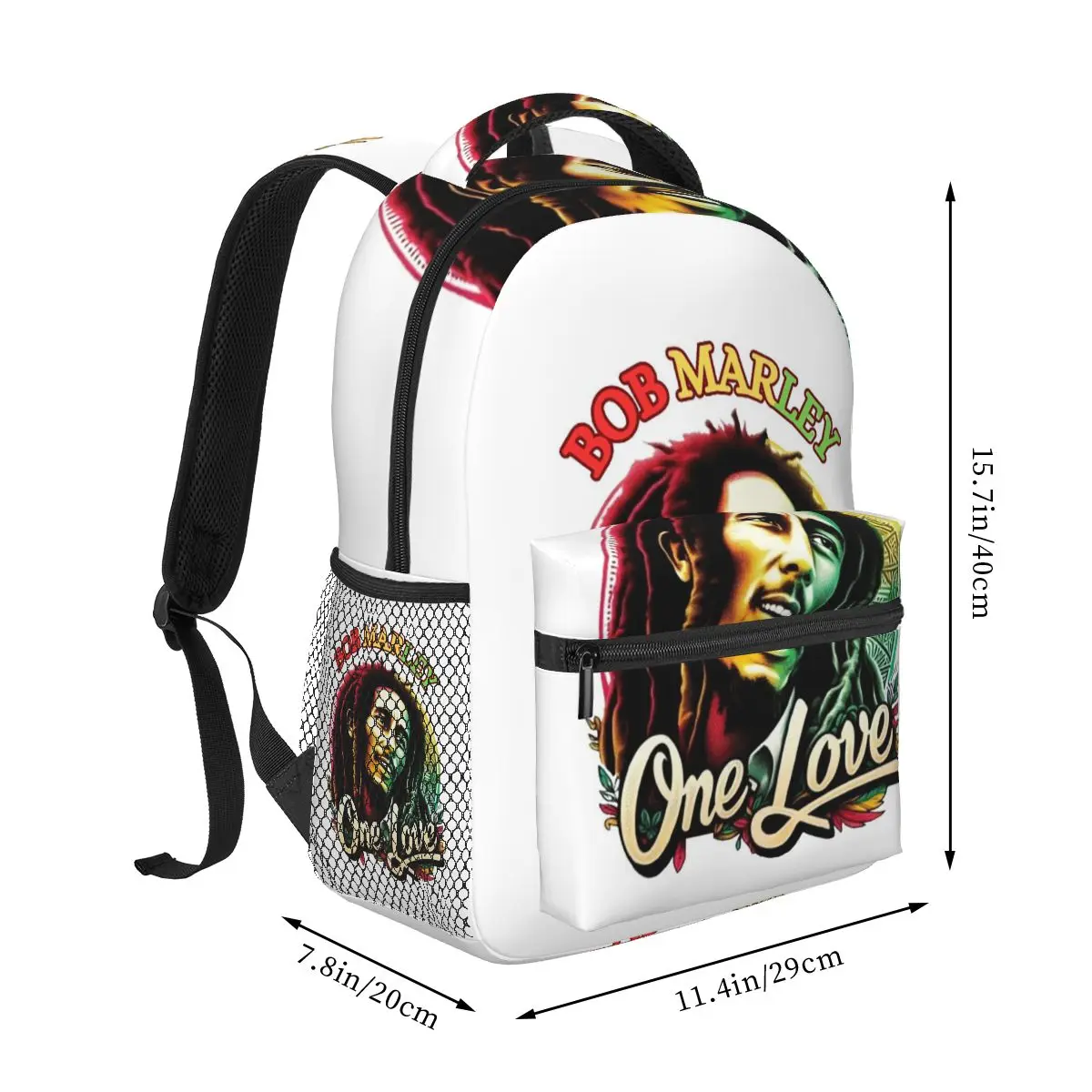 Jamaica Reggae Rock Bob Marley Backpacks Boys Girls Bookbag Children School Bags Laptop Rucksack Shoulder Bag Large Capacity