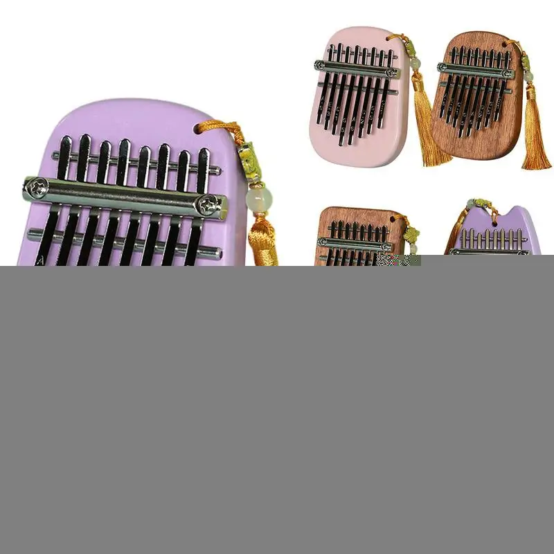 Mini Kalimba 8 Tasten Daumen Klavier tragbare Musik tastatur Musik instrumente mit Lanyard exquisite Geschenkset für Kinder Weihnachten