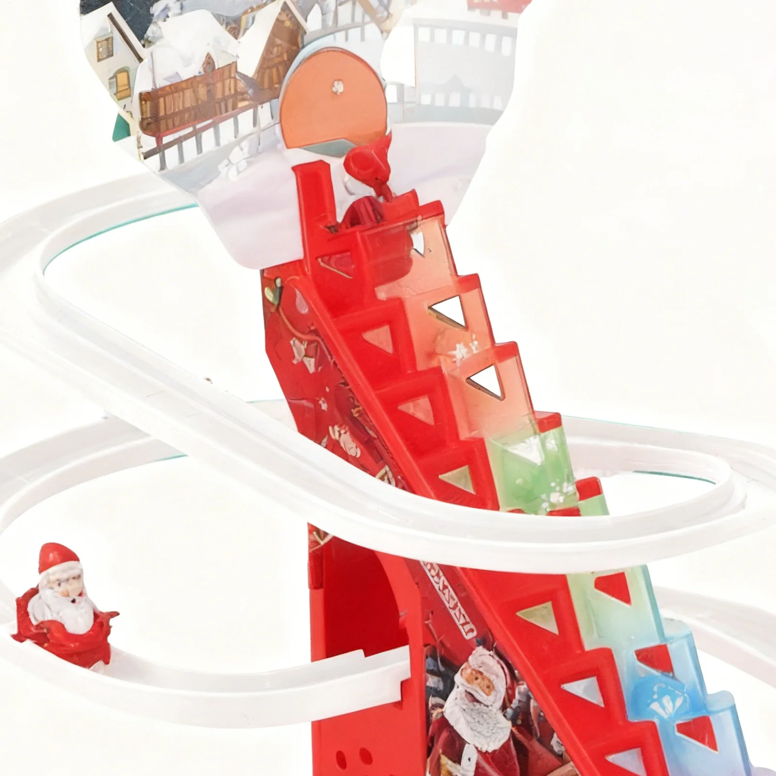 Giocattoli di Natale Telecomando Automatico Babbo Natale Salire le scale Gioco di gara per bambini Ragazzi Bambini Scrivania Camera da letto Soggiorno