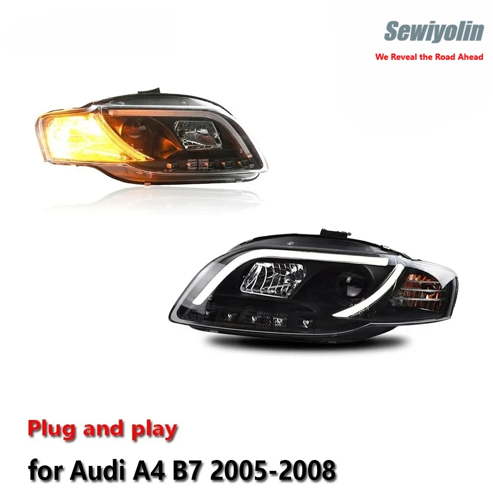 

Светодиодные фары для Audi A4 B7 2005-2008: противотуманные фары, ДХО, стоп-сигналы, указатели поворота, подключение Plug and Play