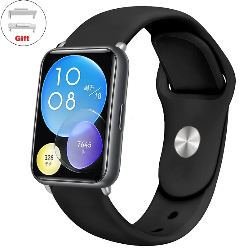 Correa Thể Thao Ban Nhạc Cho Đồng Hồ Huawei Watch Phù Hợp Với 2 Dây Đeo Đồng Hồ Thông Minh Smart Watch Mềm Silicone Vòng Tay Fit2 2022 Mới Nhất Đai Phụ Kiện