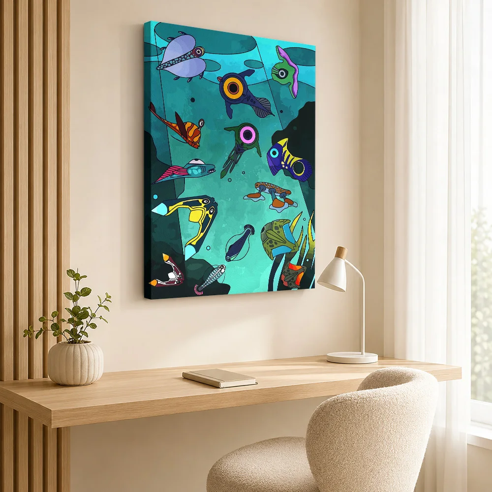 Subnautica Canvas Poster Custom Photo Gaming Anime Wall Paintings Decoration for Game Room Dorm Collectible Ready to Hang Gift