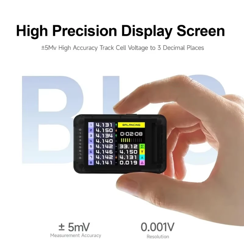 ISDT BL8 Intelligent Active Balancer for 2S-8S LiPo Batteries with XH2.54 Connector High-Precision Color Screen Battery Tester w