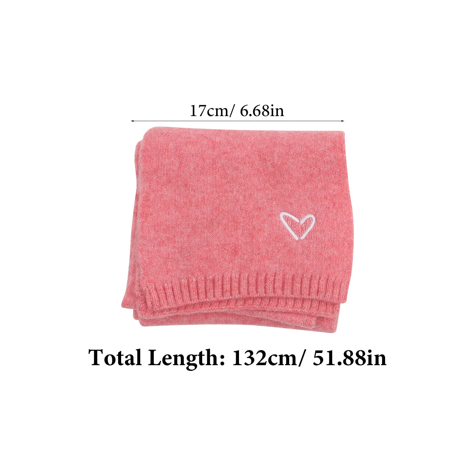 مجموعة واحدة من القبعة الدافئة الصغيرة المطرزة على شكل قلب، ملابس شتوية مريحة وناعمة للاستخدام الخارجي، إكسسوارات ديكور مريحة