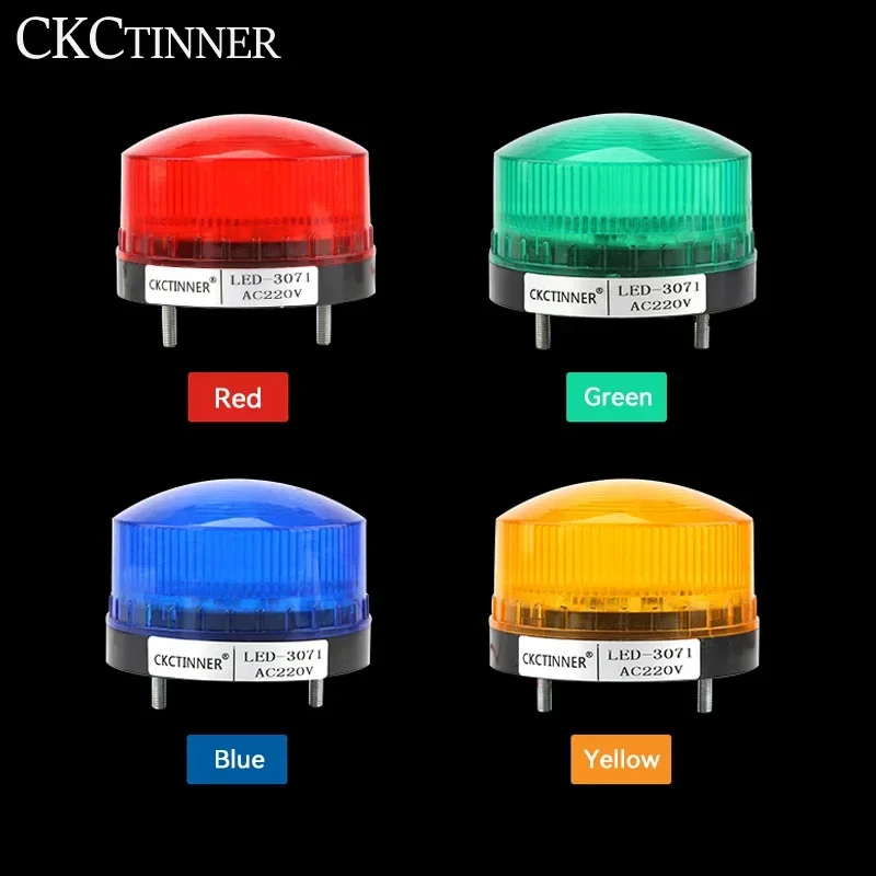 Strobe Signal Warning light 12V 24V 220V LED-3071J Flashing Round  Light  Indicator light Security Warning With Buzzing Alarm