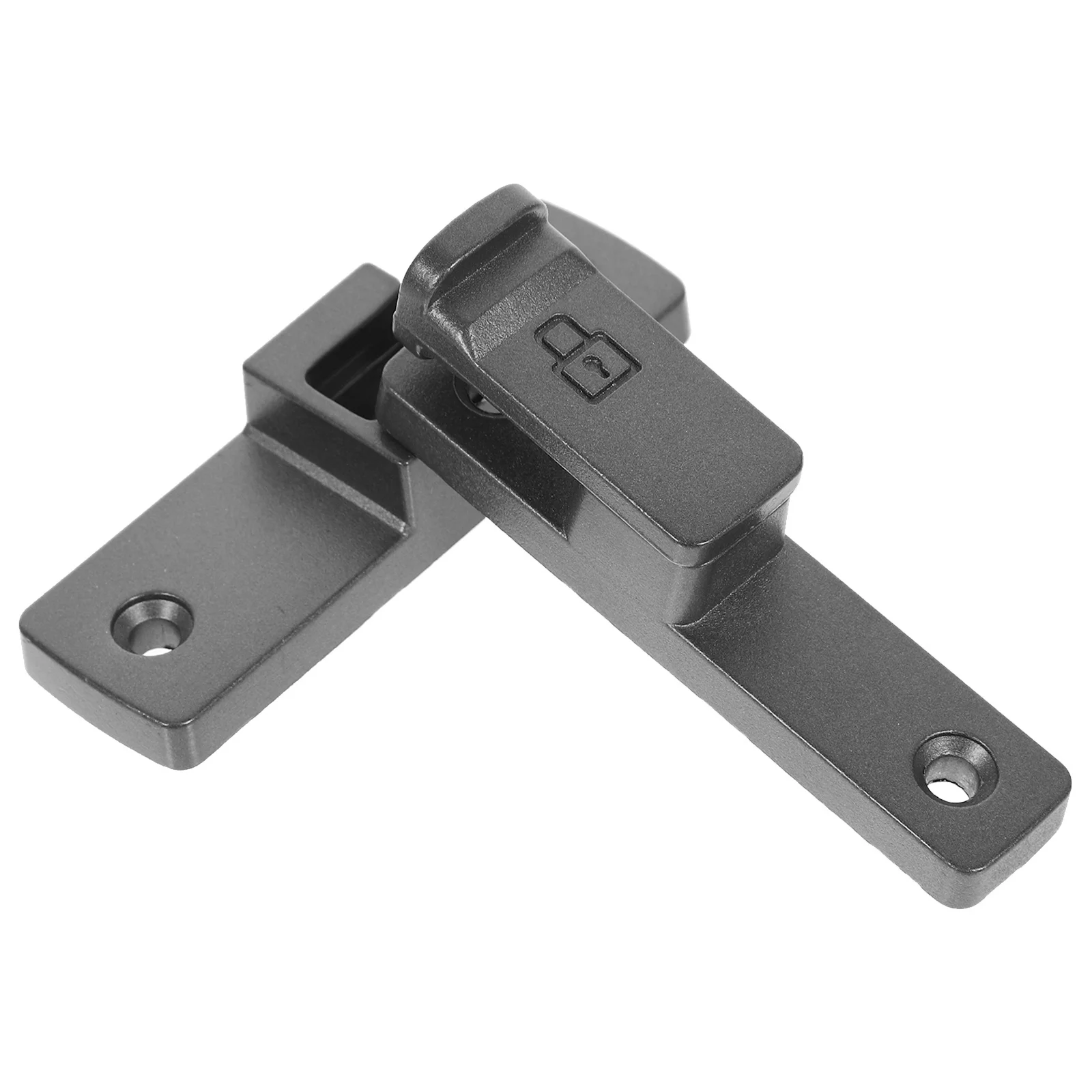 ตัวล็อคแบบเลื่อน 90 องศา ทำจากโลหะผสมสังกะสีอย่างดี สำหรับประตูโรงรถ ตู้ หน้าต่าง ใช้สำหรับล็อคภายใน