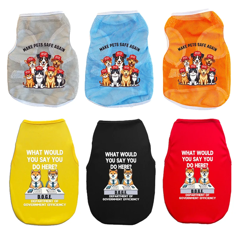 

S-2Xl Cartoon Pattern Printed Breathable Mesh Dog Vest