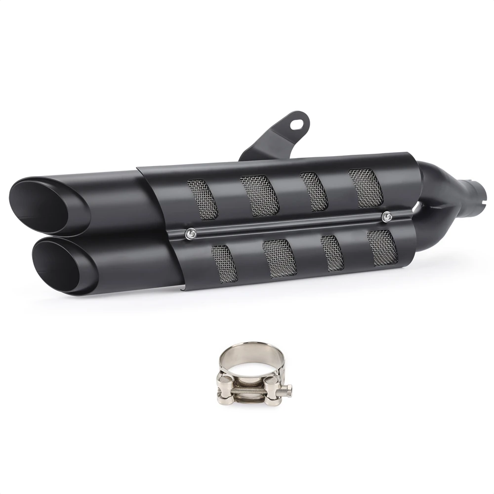 For Kawasaki Eliminator 450 500 2024 2025 2026 Exhaust Slip-on Muffler Pipe Tube with Heat Shield Cover Kit
