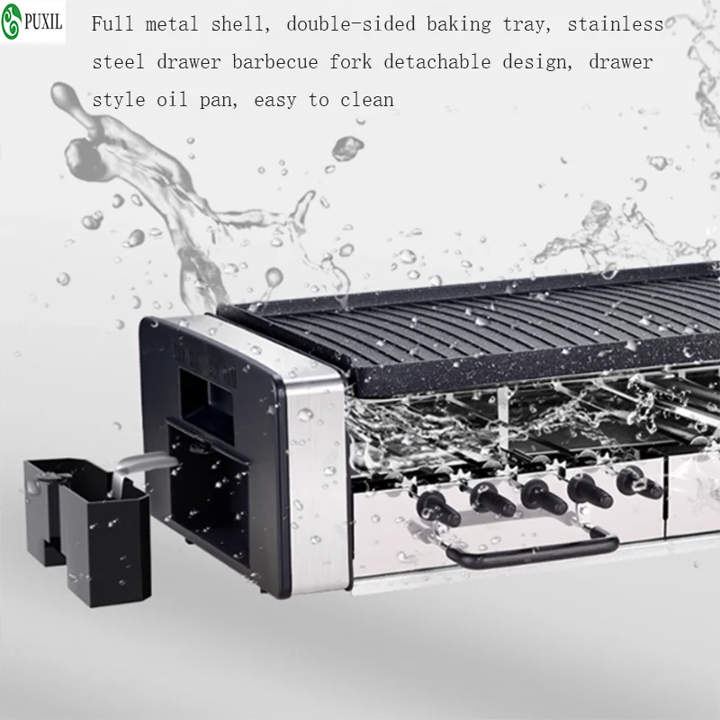 SYK-10 barbecue elettrico grill senza fumo forno elettrico barbecue grill elettrico macchina per barbecue rotante automatica