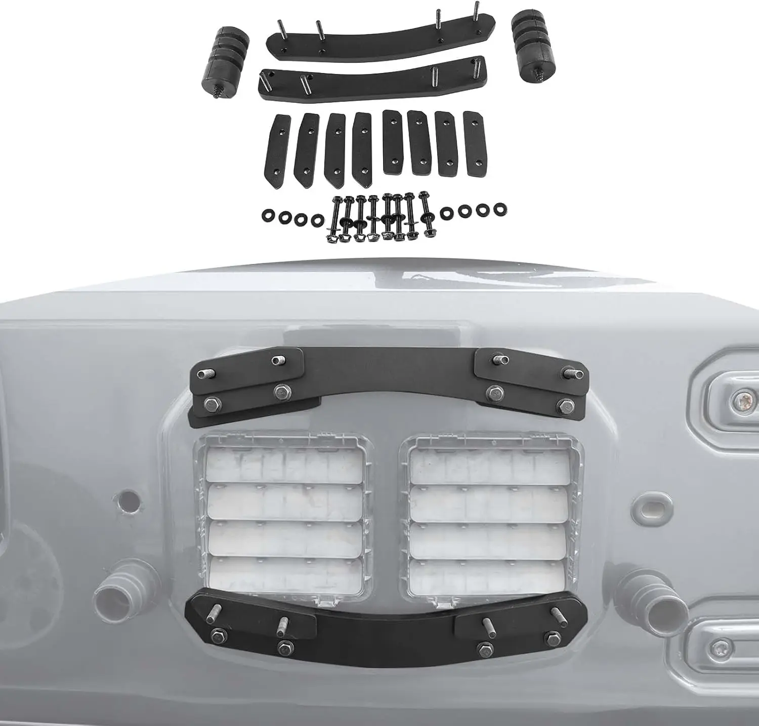 

AstronautOversize Spare Tire Carrier Mounting Bracket Kit for Jeep Wrangler JL 2018 up Black Exterior Accessories 12pcs