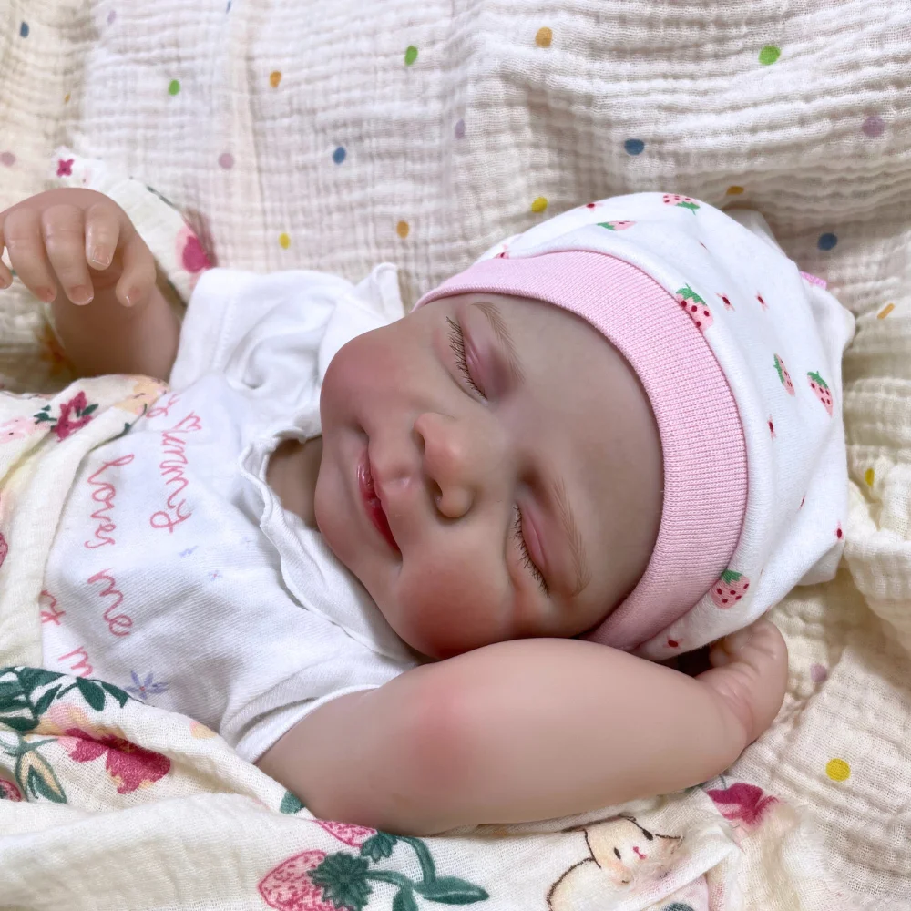 

MRB 18 Inch Pascale Reborn Baby Doll Full Vinyl Body Lifelike Newborn Doll Handmade 3D Skin Visible Veins Gift Toy For Girls