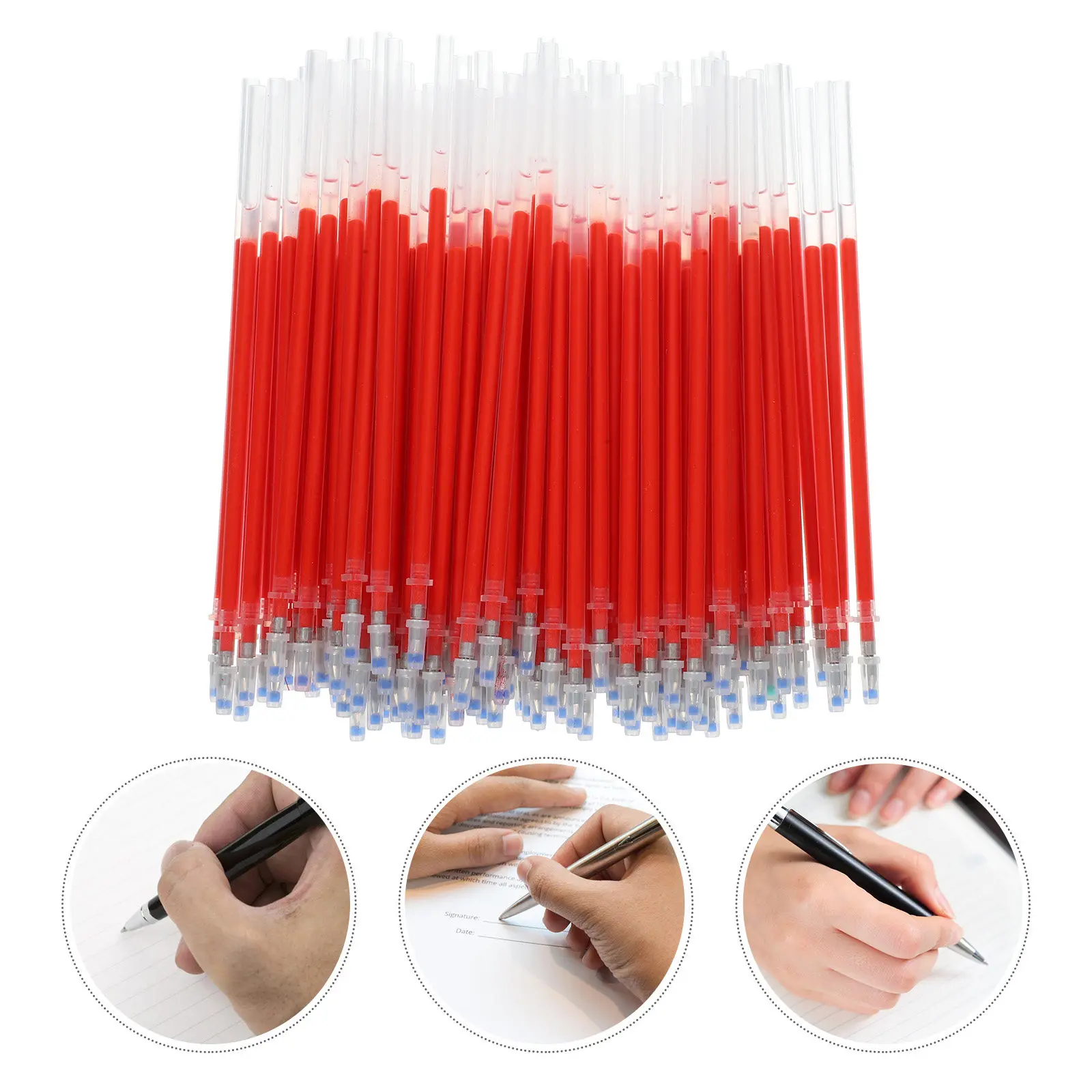 

100 шт. сменных стержней для ручек, многофункциональные стержни для различных видов письма, хорошее качество изготовления, тонкие детали.