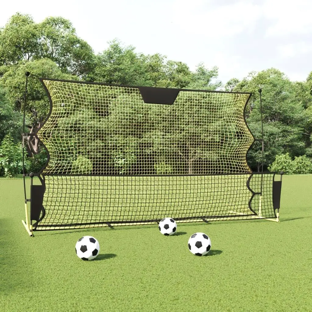 72x33.5x47.2 Black & Yellow Football Rebounder Net - Durable Polyester Training Equipment