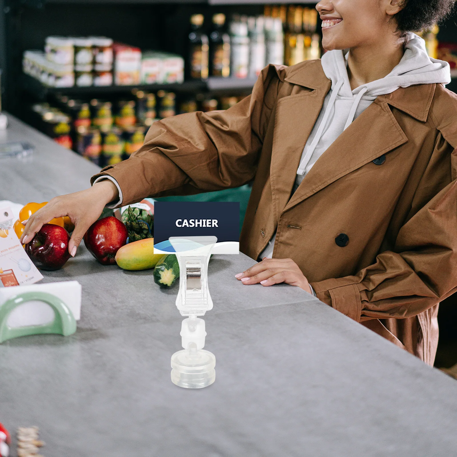 

4Pcs Magnetic Label Holders Practical Price Display Clip Advertising Stand for Shops Supermarkets Restaurants Banquets