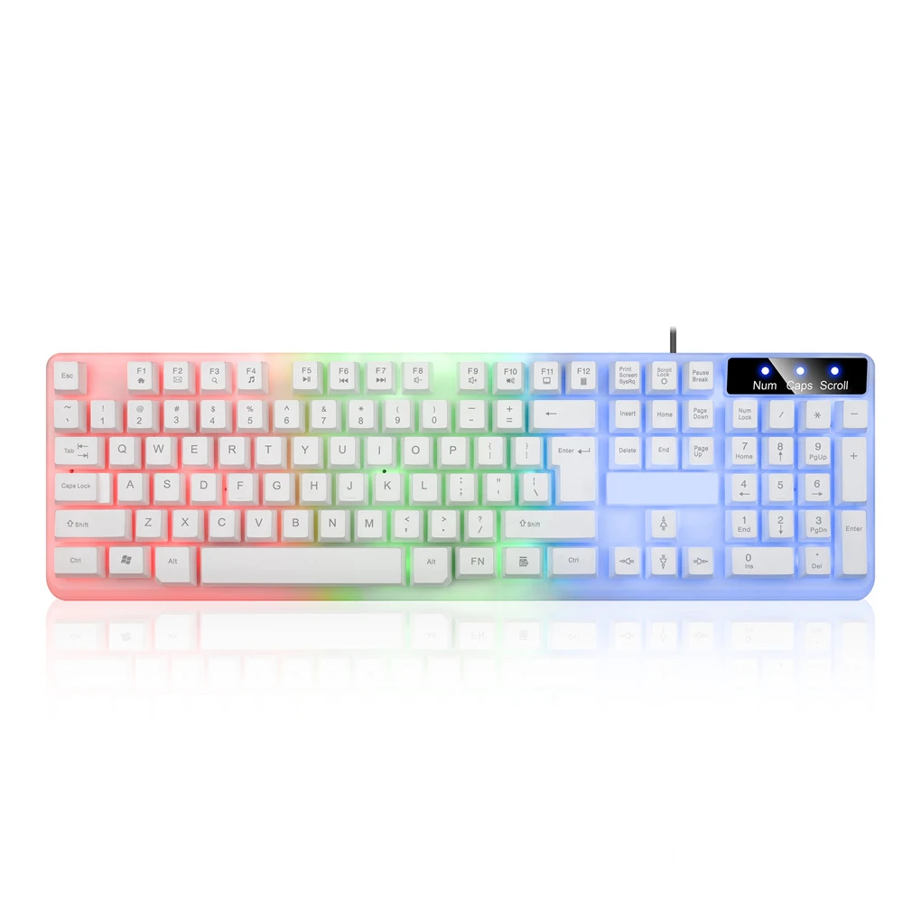 RGB Wired Gaming Keyboard 104 Key PC Laptop Notebook Ergonomic Key Board Office Birthday Gamers Gift Accessories