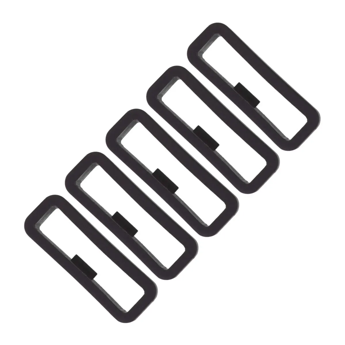 5Pcs Watch Strap Loop Silicone Ring Flexible Sturdy Replacement Band Holder for Black Inner Diameter 22Mm