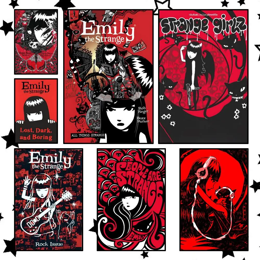 Character Gothic Emily Strange Poster Modern Minimalism Aesthetic Art Prints Bedroom Kitchen Home Decor Art Poster Gifts