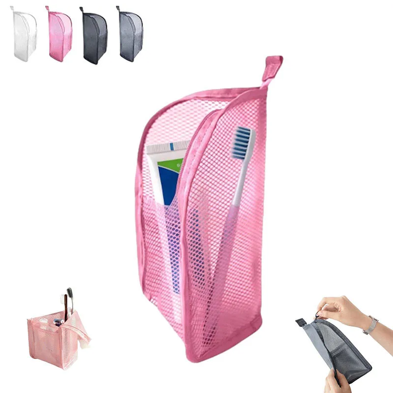 Hot Vertical Cosmetics Travel Bag Essentials Eva Mesh Cosmetic Pouch Toiletry Toothbrush Toothpaste Bag Organizer Mini Supplies