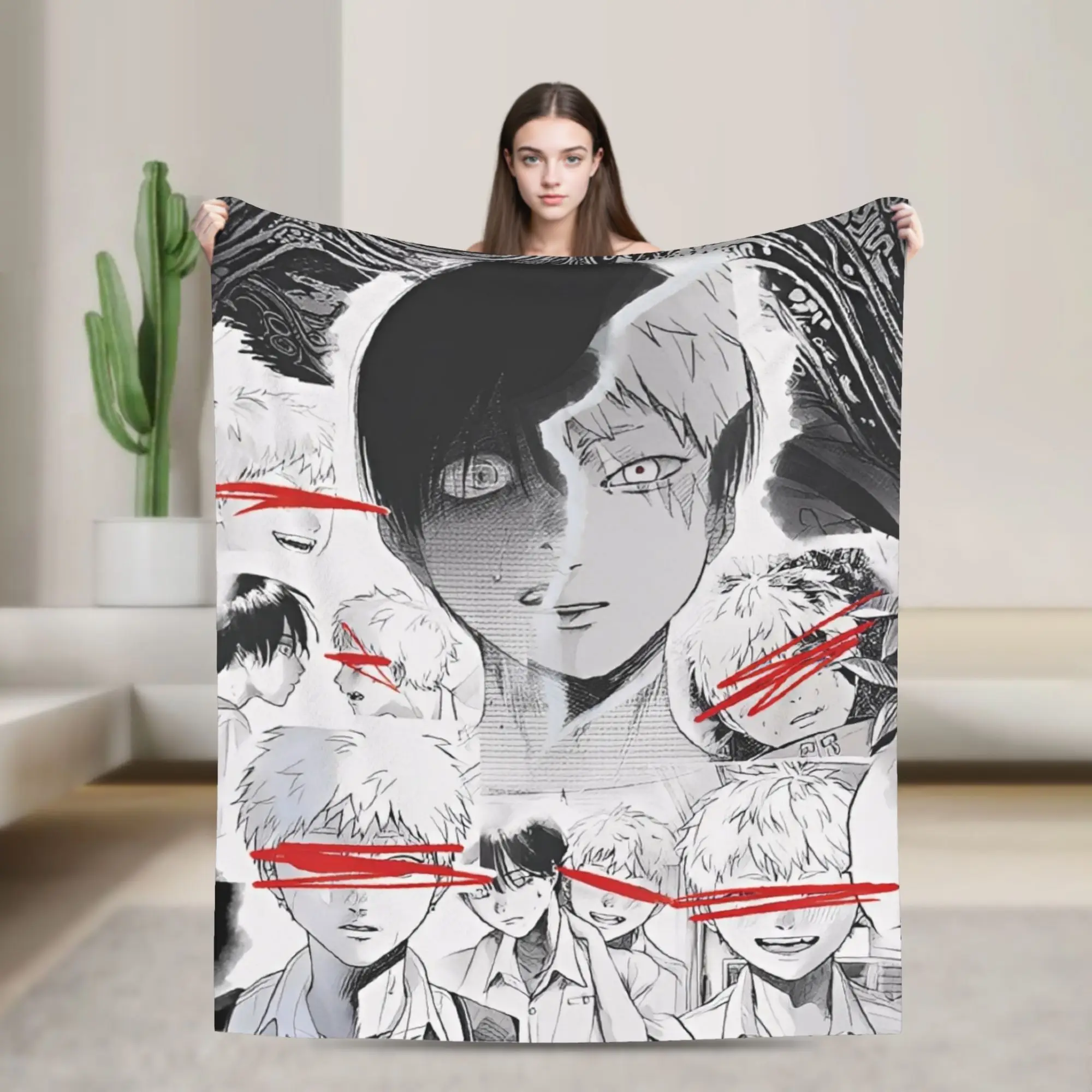 

Super Soft The Summer Hikaru Died Manga Throw Blanket Premium Fleece Flannel Bed Blanket Super Cozy Blankets All Season Use