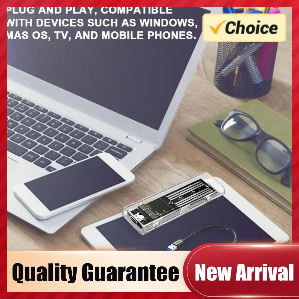 

Внешний прозрачный корпус для SSD M.2 NGFF SATA Type C 3.1, 10 Гбит/с, адаптер для внешнего SSD-накопителя, совместимый с 2230/2242/2260/2280