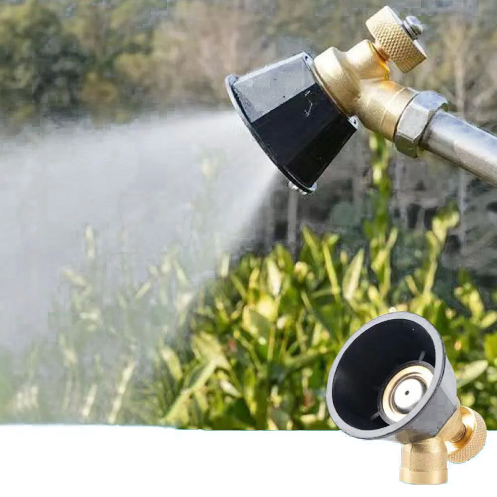 Brass Nozzle Agricultural Atomization Adjustable Nozzle Garden Alloy Black Cyclone Nozzle For Fruit Vegetable