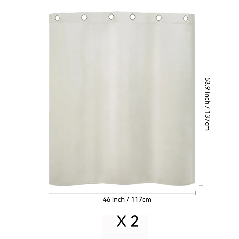 【Lifeideas】Solid Colour Grommet Top Polyester 100% Blackout Curtains Pair Home Decoration Windows Doors