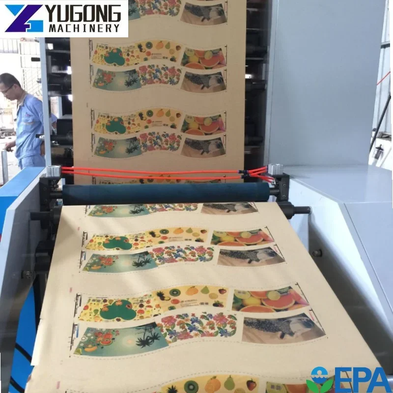 YG High Quality Flexographic Paper Cup Printer Equipment China Brand Name 4 Color Flexo Printing Cutting Machine Manufacturer