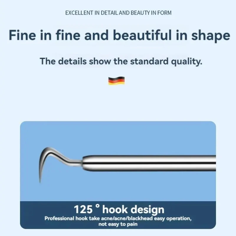 7 قطعة الفولاذ المقاوم للصدأ الفاصل حب الشباب كليب خلية الملقط البثرة كليب بثرة دبوس صالون تجميل حب الشباب إزالة حب الشباب إبرة أدوات