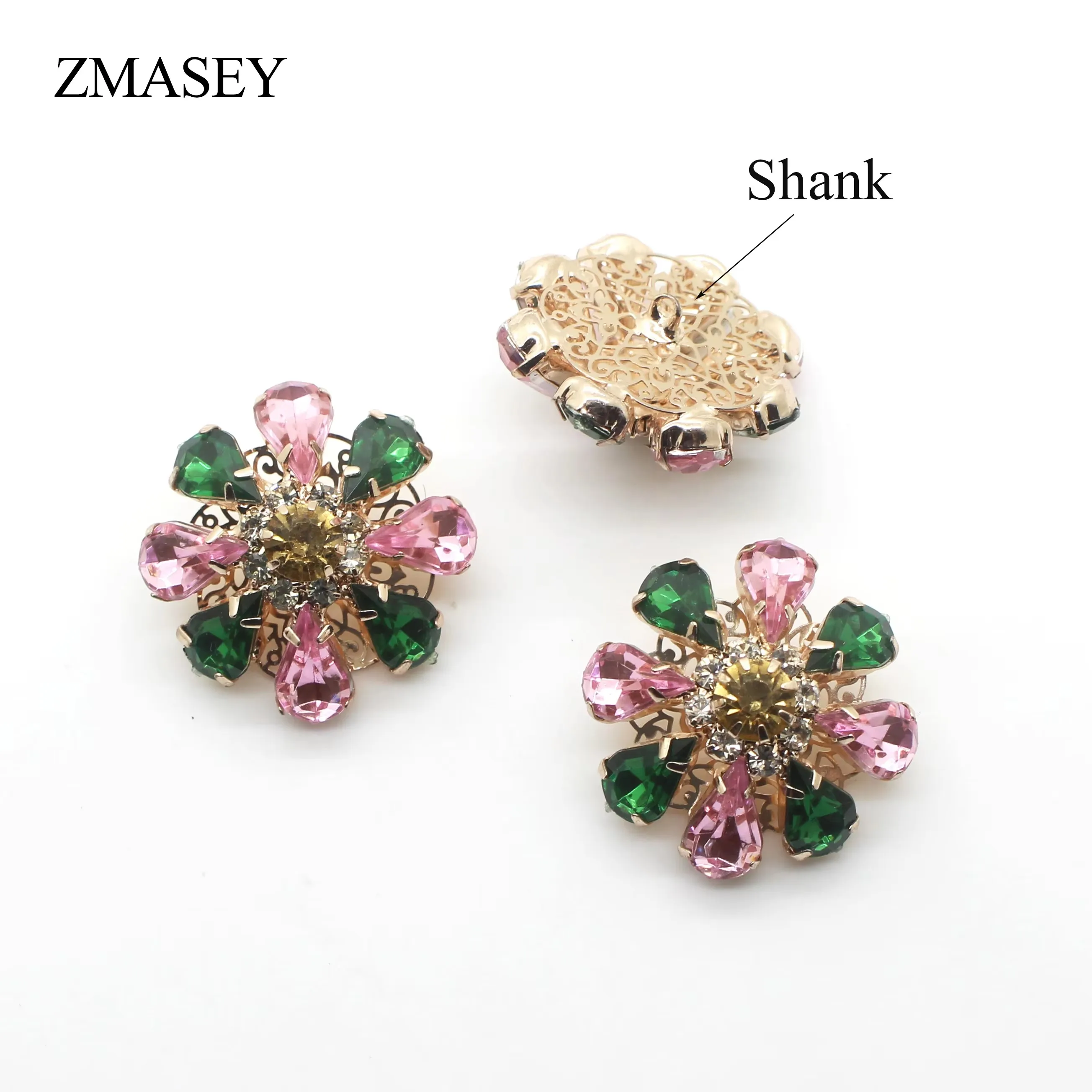 High Quality Fashion Metal Clothing Buttons 5Pcs/Set 22MM Flower-Shaped Sewing Handmade Buttons DIY Clothing Accessories