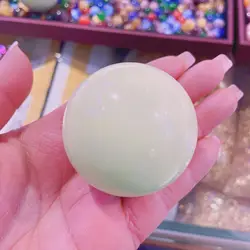 50mm Natural Luminous Stone  green Luminous Quartz Crystal Sphere Ball Glow In The Dark Stone With Base