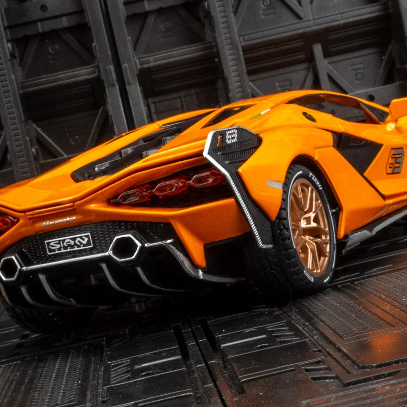 1:24 alloy supercar model car ornaments collection, doors can be opened, children's regenerative sound and light toys